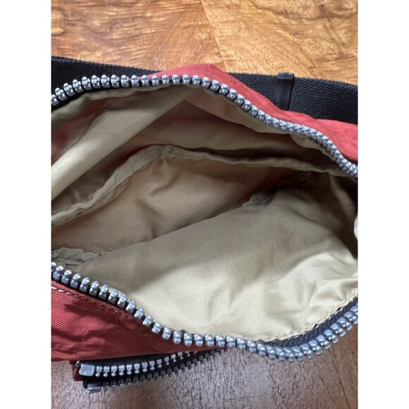 Vtg Y2k Kipling Pria Waist Pack Fanny Pack Burnt Orange belt Bag Money Bag - Picture 4 of 5
